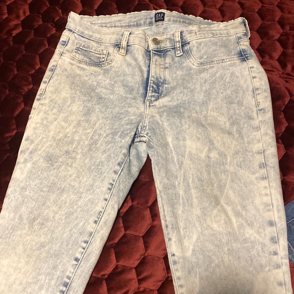 Excellent uses condition skinny jean jeggings stone washed GAP Denim 10